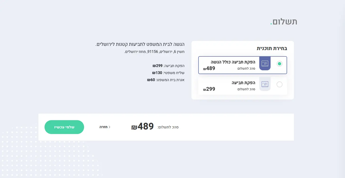 איך זה עובד, אופן השימוש במערכת, מחיר, עלות, תשלום, דינו, מדריך עבודה עם דינו, איך משתמשים במערכת, תביעה קטנה אונליין